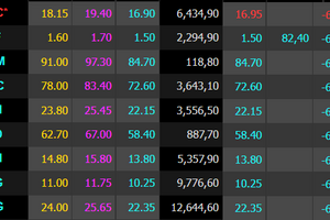 VN-Index rơi 23 điểm từ đỉnh, hàng loạt cổ phiếu "đắt khách" tiếp tục giảm sàn