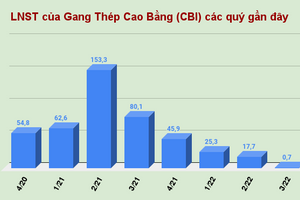 Từ đỉnh 153 tỷ đồng, lợi nhuận Gang thép Cao Bằng (CBI) còn dưới 1 tỷ sau quý 3/2022