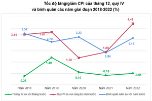 CPI tháng 12 cả nước giảm nhẹ, lạm phát lùi xa ngay trước tết