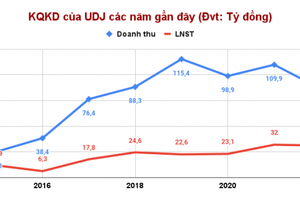 Phát triển Đô thị (UDJ): Lợi nhuận năm 2022 tiếp tục "neo" vùng đỉnh lịch sử