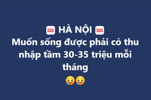 Xoay quanh ý kiến: "Muốn trụ lại Hà Nội, TP. HCM phải có thu nhập 30 - 35 triệu đồng mỗi tháng"