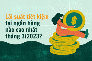 Lãi suất tiết kiệm tại ngân hàng nào cao nhất tháng 3/2023?