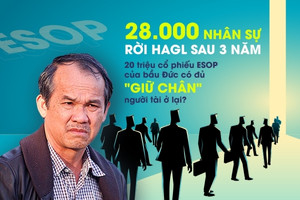 Nhân sự giảm 93% sau 3 năm bán HNG, 20 triệu cổ phiếu ESOP của bầu Đức có đủ "giữ chân" người tài ở lại HAGL?