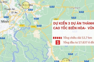 3 dự án thành phần cao tốc Biên Hòa - Vũng Tàu sắp khởi công