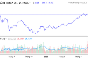 Cổ phiếu SSI tích lũy vùng 29.x đồng chờ "bước nhảy"