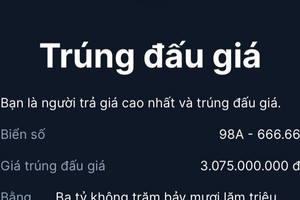 Trúng đấu giá biển ngũ quý 6 hơn 3 tỷ, chủ nhân ngay lập tức chào bán lại