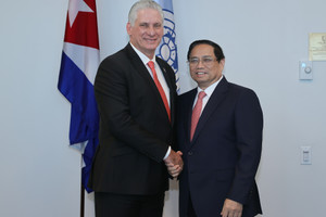 Thủ tướng Phạm Minh Chính hội kiến Bí thư thứ nhất, Chủ tịch Cuba Miguel Díaz-Canel