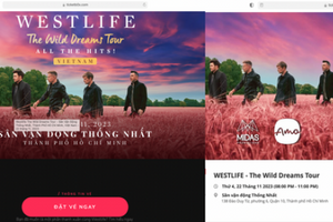 Cảnh báo thủ đoạn giả mạo website bán vé concert Westlife chiếm đoạt tài sản