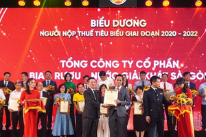 Sabeco được vinh danh doanh nghiệp nộp thuế tiêu biểu giai đoạn 2020 - 2022