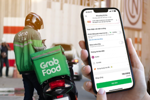 MoMo xuất hiện trên phần thanh toán của app Grab