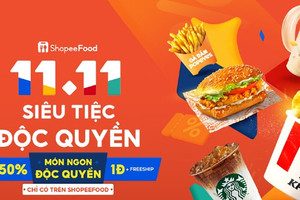 Loạt ưu đãi siêu hấp dẫn trên ShopeeFood ngày 11/11