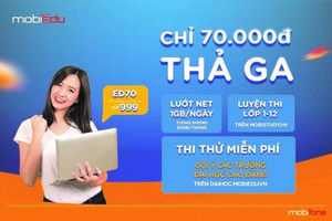 Học trực tuyến không giới hạn với bộ ba gói cước của mobiEdu