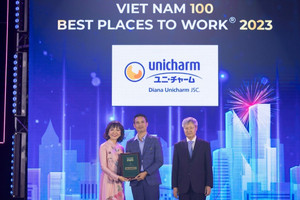 Diana Unicharm được vinh danh trong Top 100 nơi làm việc tốt nhất Việt Nam 2023