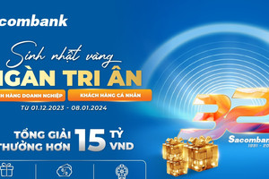 Sacombank dành 15 tỷ đồng tri ân khách hàng dịp sinh nhật