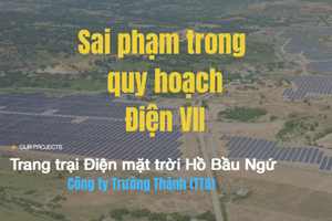 Một dự án điện mặt trời được áp giá FIT không đúng quy định là của công ty Trường Thành (TTA)
