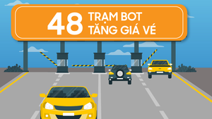 Infographics: 48 trạm BOT tăng giá vé