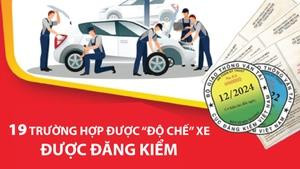 Infographics: Những trường hợp ô tô "độ chế" vẫn được đăng kiểm