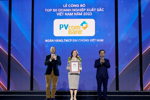 PVcomBank là một trong 50 doanh nghiệp xuất sắc nhất Việt Nam theo đánh giá của Vietnam Report