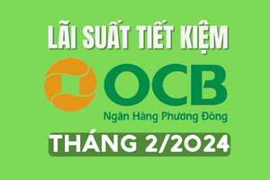 Lãi suất ngân hàng OCB mới nhất tháng 2/2024