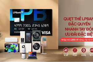 Chủ thẻ LPBank mua thiết bị điện tử LG được ưu đãi 45%