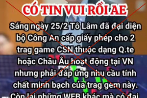 Đưa tin sai sự thật về Thủ tướng, Bộ trưởng Bộ Công an để quảng cáo game cờ bạc