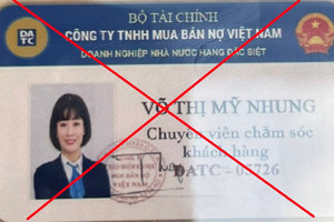 Cảnh báo hành vi mạo danh Công ty mua bán nợ DATC để lừa đảo