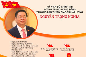 [INFOGRAPHICS] Tiểu sử tân Uỷ viên Bộ Chính trị Nguyễn Trọng Nghĩa