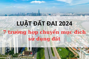 Luật Đất đai 2024 ít tháng nữa thực thi, 7 trường hợp sau mới được phép chuyển đổi mục đích sử dụng đất