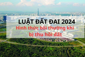 Luật Đất đai 2024 thực thi, người bị thu hồi đất được nhận bồi thường bằng 4 hình thức