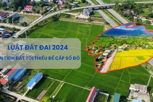 Luật Đất đai 2024 quy định diện tích đất tối thiểu để cấp sổ đỏ như thế nào?