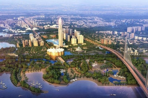 Dự án tòa Tháp Tài chính cao 108 tầng cao nhất Việt Nam, nằm trong khu đô thị trị giá 4,2 tỷ USD, do công ty thiết kế tòa nhà cao nhất thế giới lên ý tưởng