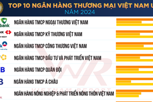 Công bố Top 10 Ngân hàng thương mại Việt Nam uy tín năm 2024