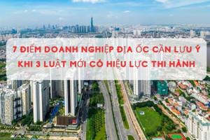 7 điểm các doanh nghiệp địa ốc cần đặc biệt lưu ý khi 3 luật mới sắp có hiệu lực thi hành