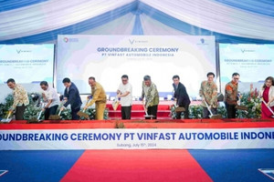 Vinfast (VFS) khởi công nhà máy lắp ráp xe điện tại Indonesia, tổng vốn đầu tư 200 triệu USD