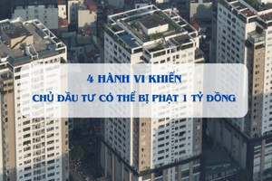 Không công khai dự án 'cắm' ngân hàng, chủ đầu tư có thể bị phạt 1 tỷ đồng