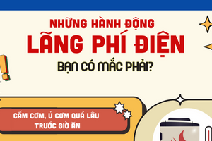 [Infographic] Những hành động lãng phí điện, bạn có mắc phải?