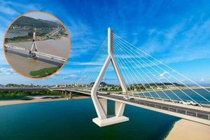 Cầu dây văng đầu tiên và lớn nhất Bắc Giang nối 2 'thủ phủ công nghiệp' miền Bắc sắp về đích