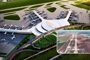 Thi công 'thần tốc', đường cất, hạ cánh của sân bay lớn nhất Việt Nam sắp 'về đích'