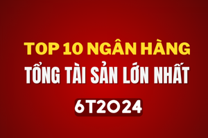 Top 10 ngân hàng có tổng tài sản lớn nhất nửa đầu năm 2024