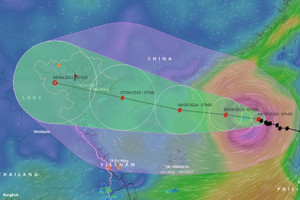 Bão Yagi sau khi vào Biển Đông đã tăng 4 cấp, dự báo mạnh thêm
