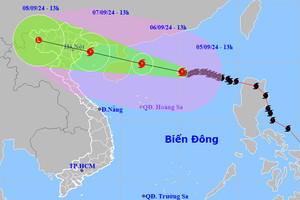 Siêu bão số 3 Yagi 'quần thảo' trên Biển Đông, hoàn lưu bao trùm khắp miền Bắc