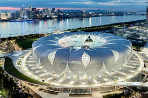 'Siêu' sân vận động bông sen tổng sức chứa tới 80.000 người ở nước gần Việt Nam: Phục vụ sự kiện thể thao lớn nhất châu Á, biểu tượng của công nghệ xây dựng vượt bậc