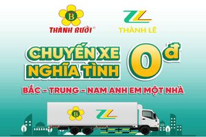 Nhà xe Thành Bưởi khởi động những chuyến xe 0 đồng chở đồ cứu trợ từ Nam ra Bắc