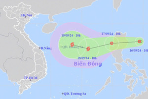 Áp thấp nhiệt đới phía đông Philipines sẽ đi vào biển Đông trong 24h tới, có đường đi gần giống bão Yagi