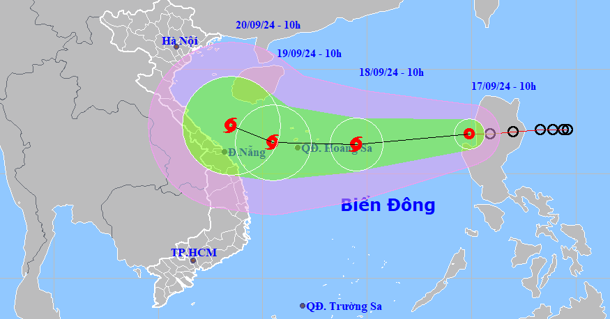 Áp thấp nhiệt đới vào Biển Đông, thành bão khả năng hướng vào miền Trung