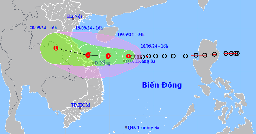 Áp thấp nhiệt đới vẫn ở ngoài khơi, cách Đà Nẵng 430km