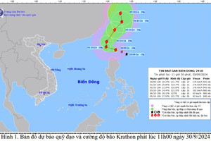 Xuất hiện cơn bão rất mạnh gần Biển Đông