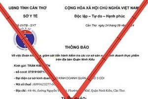 Giả mạo chữ ký giám đốc Sở Y tế Cần Thơ để lừa đảo