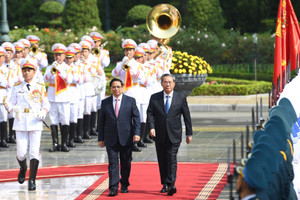 Thủ tướng Phạm Minh Chính chủ trì Lễ đón chính thức Thủ tướng Trung Quốc Lý Cường