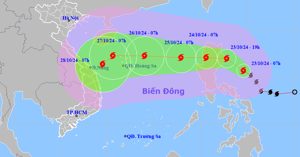 Bão Trà Mi sắp vào Biển Đông, có thể đạt cường độ cực đại giật cấp 15